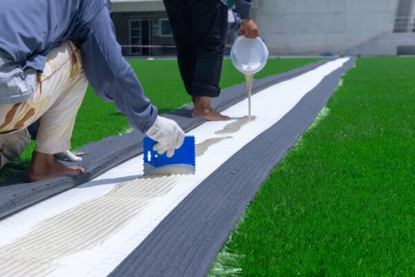 Artificial,Grass,Turf,Installation,In,Artificial,Turf,Sport,Systems